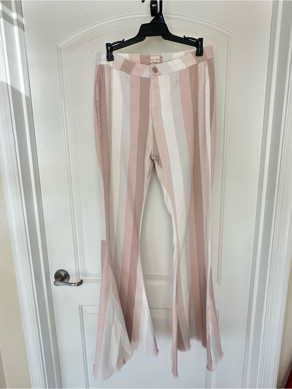 Altar'd Striped Bell Bottom Jeans